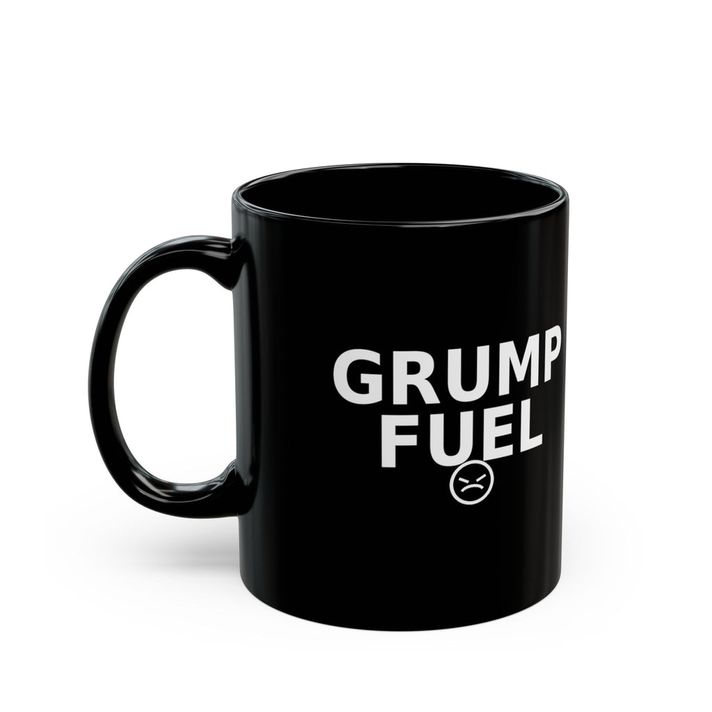 Grump Fuel Coffee Mug – Funny Black Ceramic Mug for Grumpy Morning Drinkers