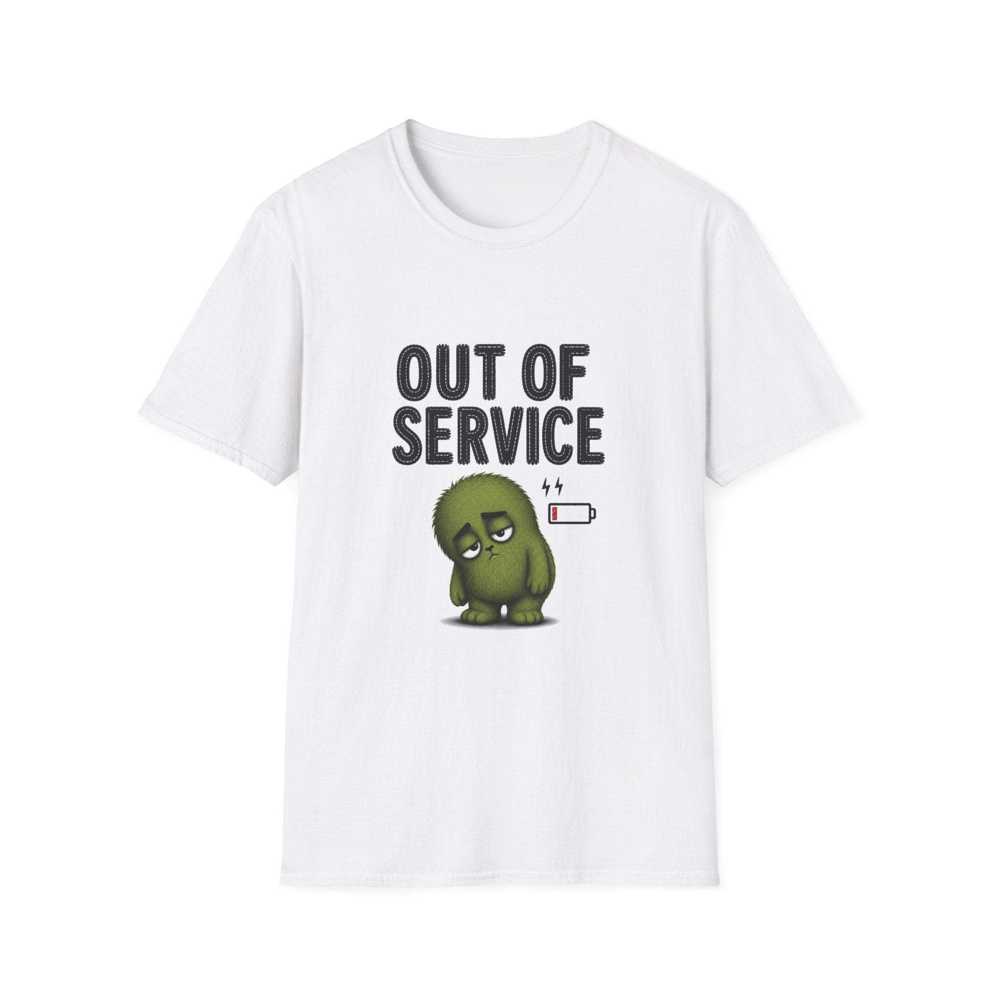 Out of Service T-Shirt — Cute Tired Grump Graphic Tee