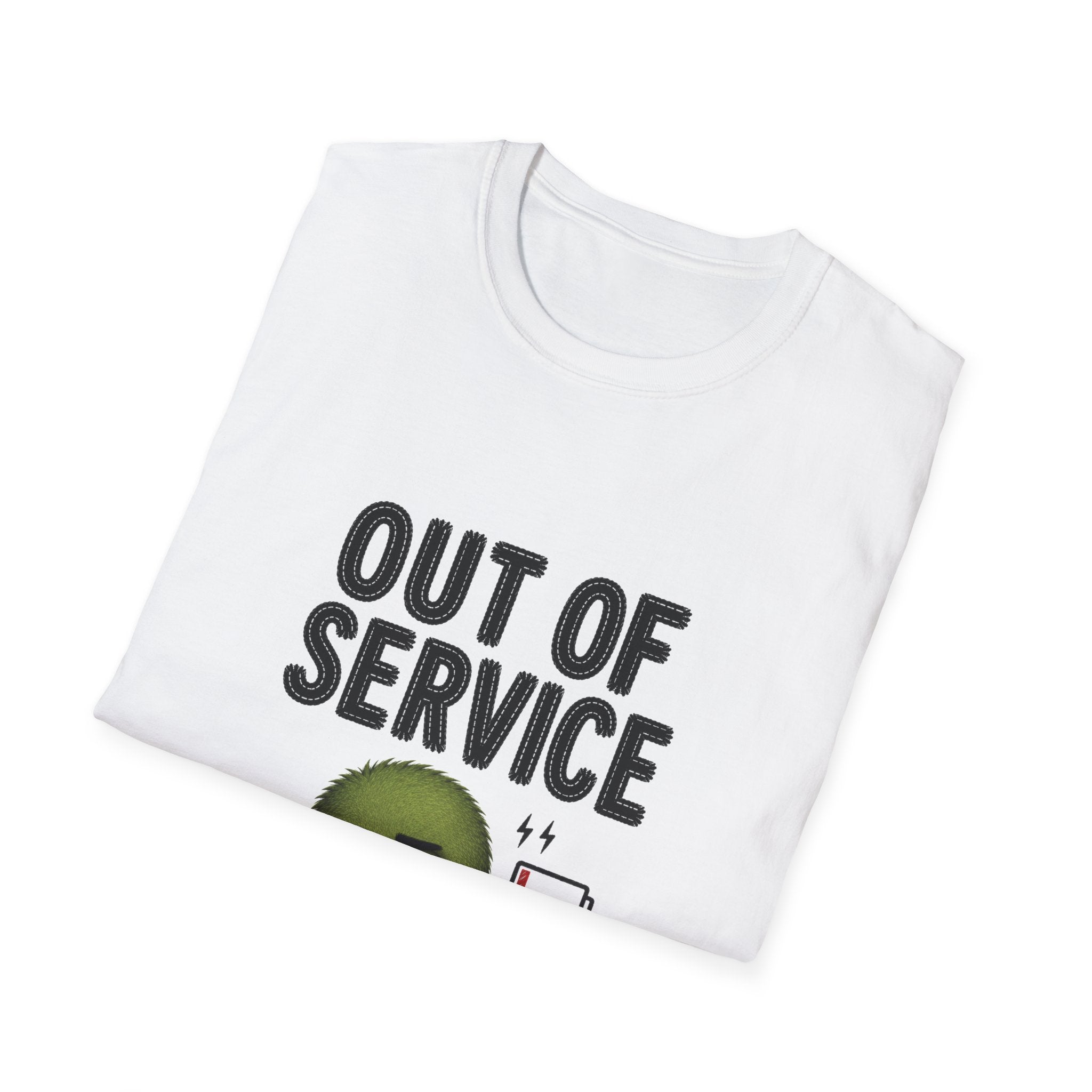 Out of Service T-Shirt — Cute Tired Grump Graphic Tee