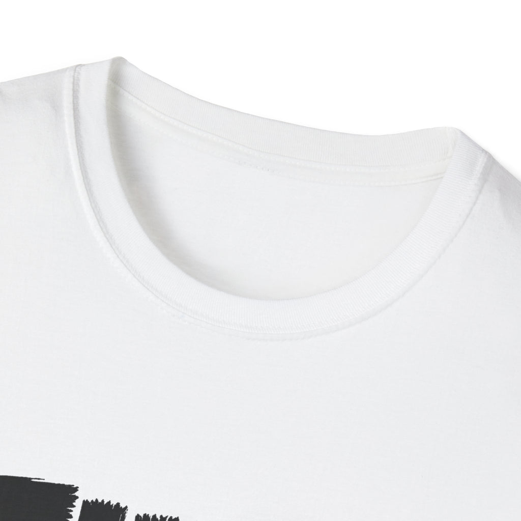 T-Shirt — "FINE." Blue Grumpy Character Funny Graphic Tee