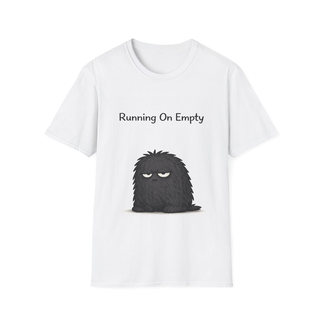 T-Shirt — "Running On Empty" Exhausted Grump Graphic Tee