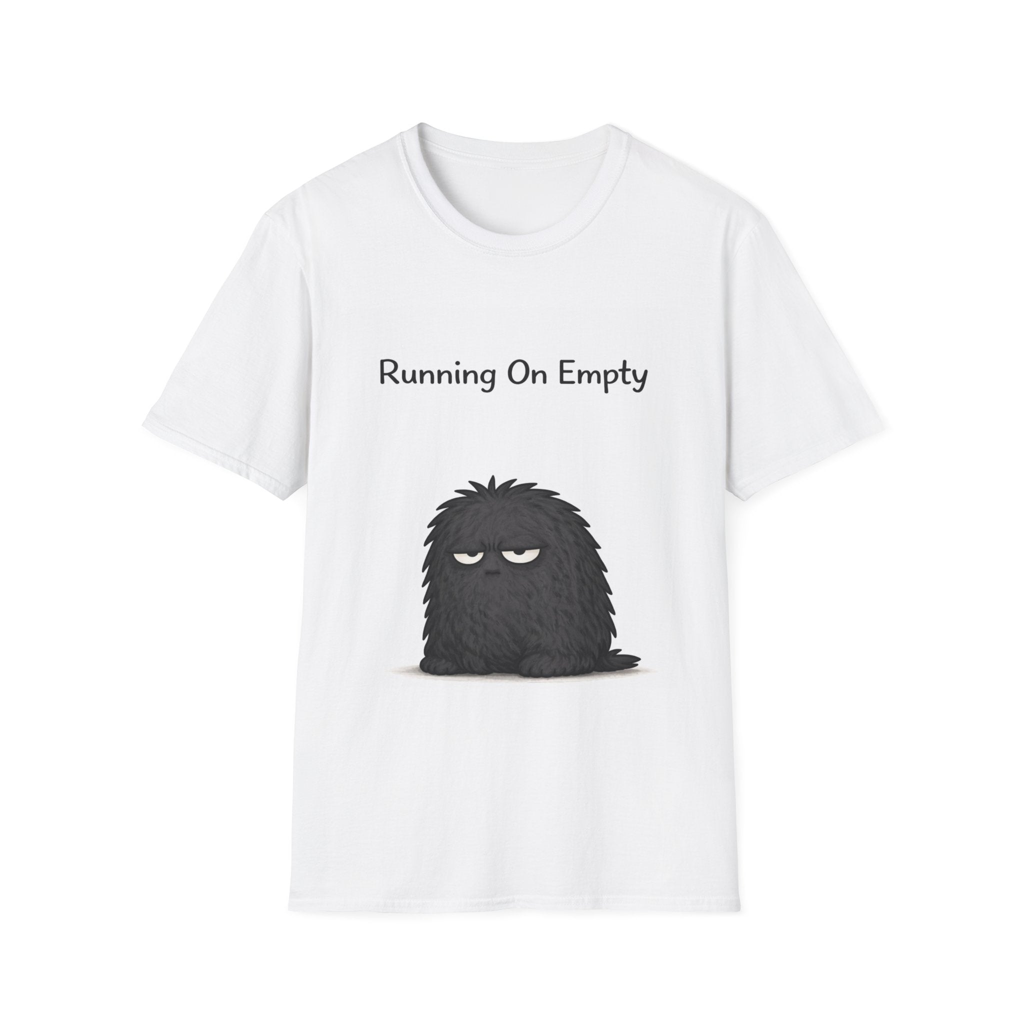 T-Shirt — "Running On Empty" Exhausted Grump Graphic Tee