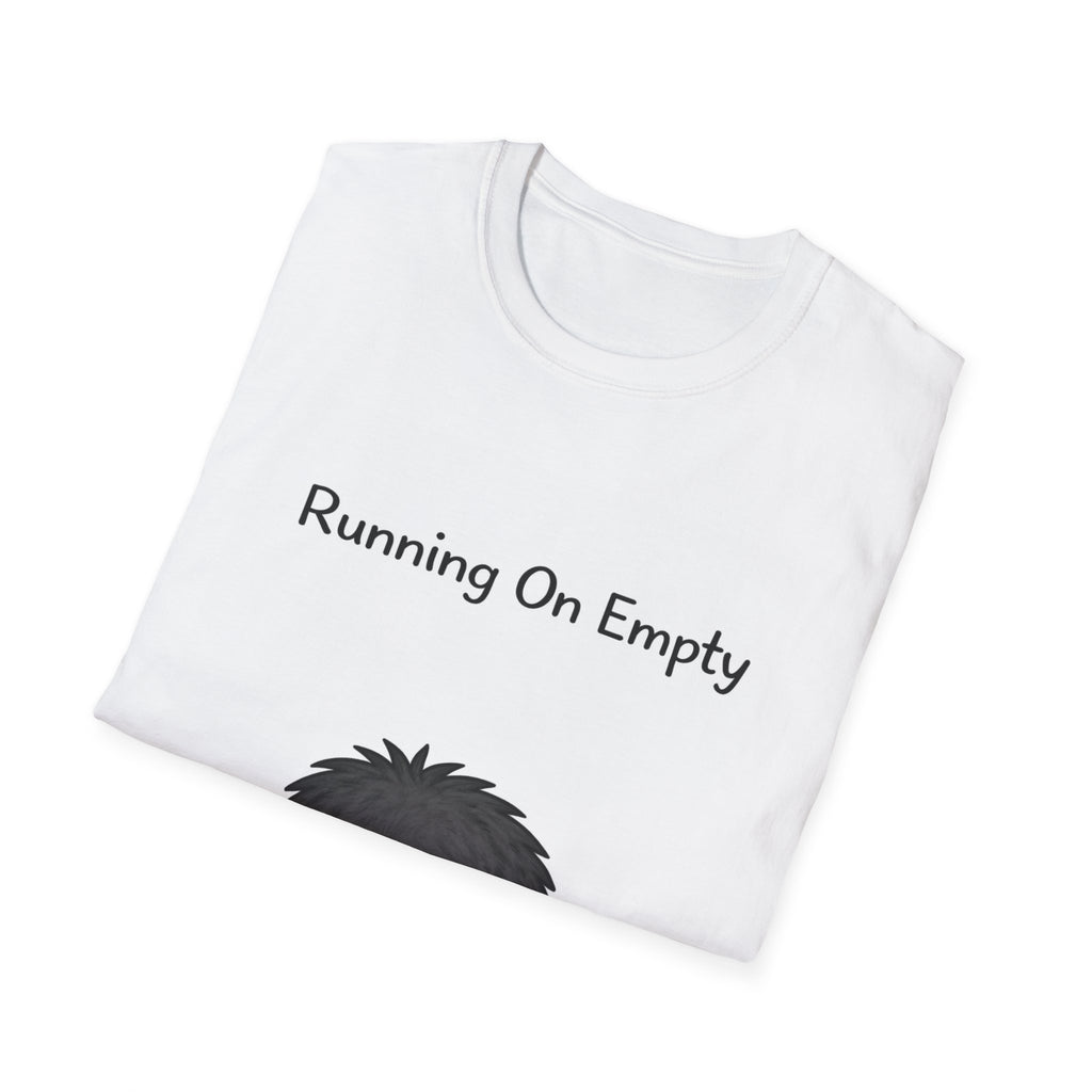T-Shirt — "Running On Empty" Exhausted Grump Graphic Tee