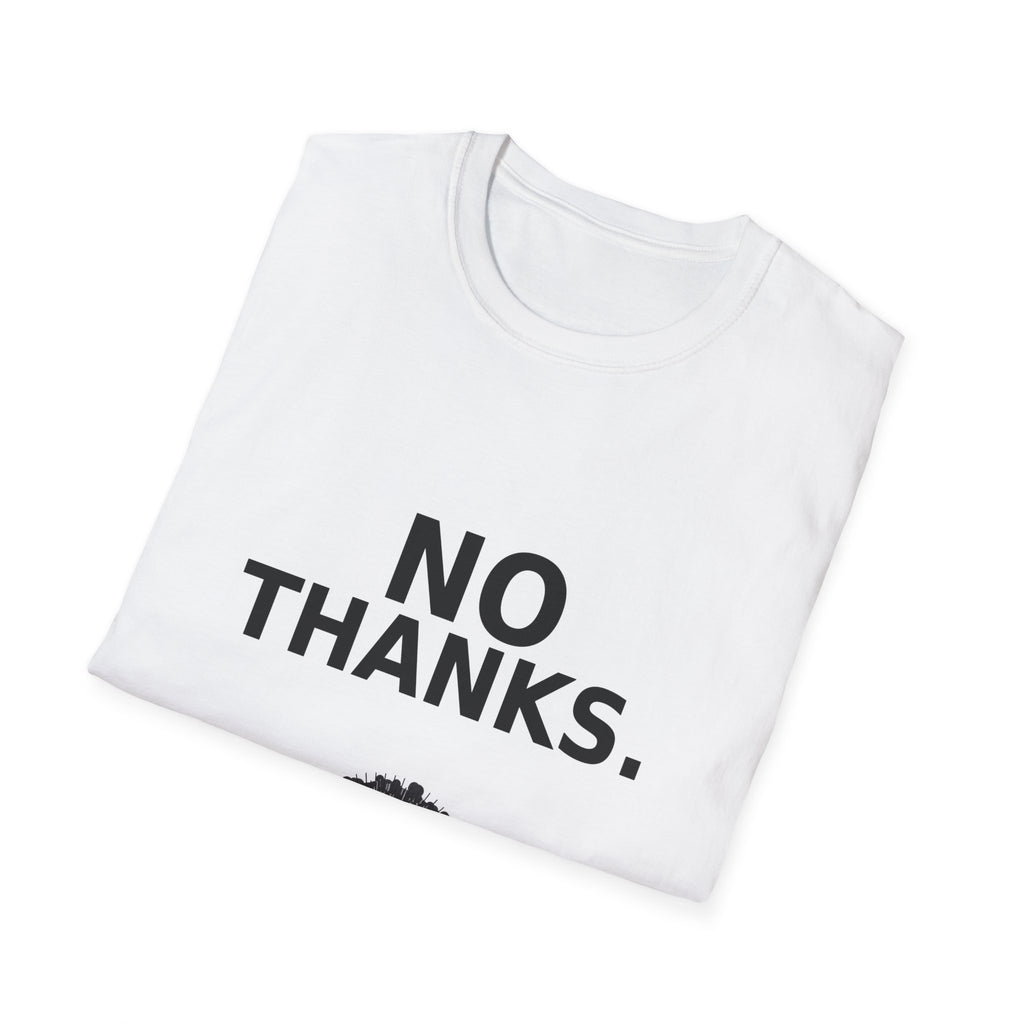 "No Thanks" Grump Unisex Softstyle T-Shirt
