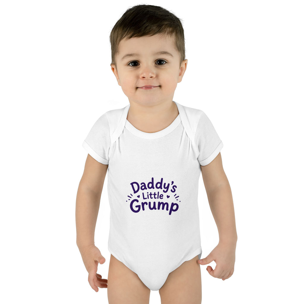 Grumpities Purple Fuzzy Baby Bodysuit – Cute Grumpy Infant Onesie