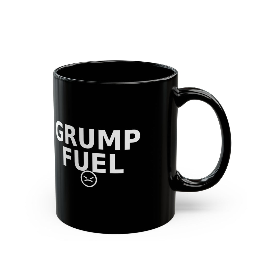 Grump Fuel Coffee Mug – Funny Black Ceramic Mug for Grumpy Morning Drinkers