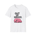 Out of Service T-Shirt — Cute Pink Grump Lazy Day Graphic Tee