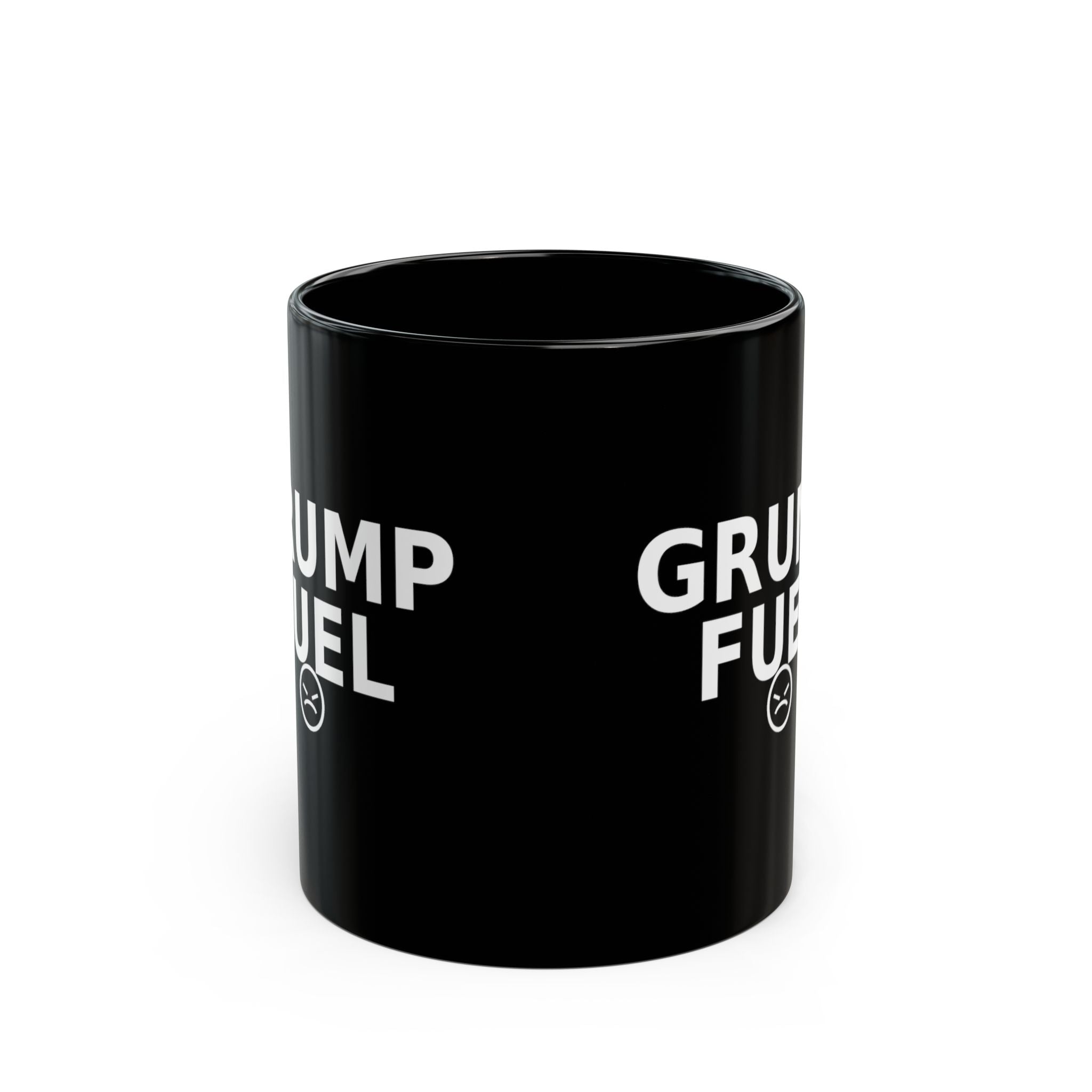 Grump Fuel Coffee Mug – Funny Black Ceramic Mug for Grumpy Morning Drinkers