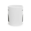 Ceramic Mug - Cute Black Grump Illustration | Funny Dry Humor Coffee Cup (11oz, 15oz)