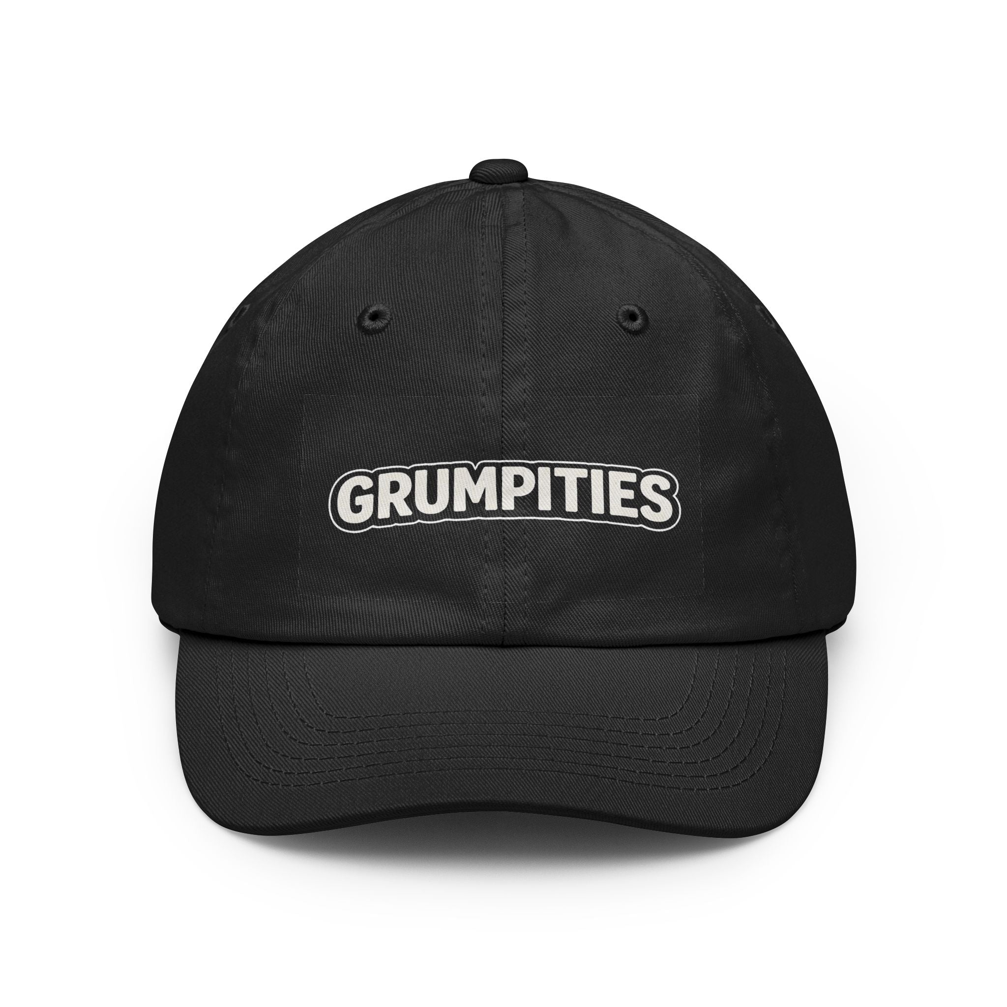 Grumpities Embroidered Dad Hat — Black (Classic)