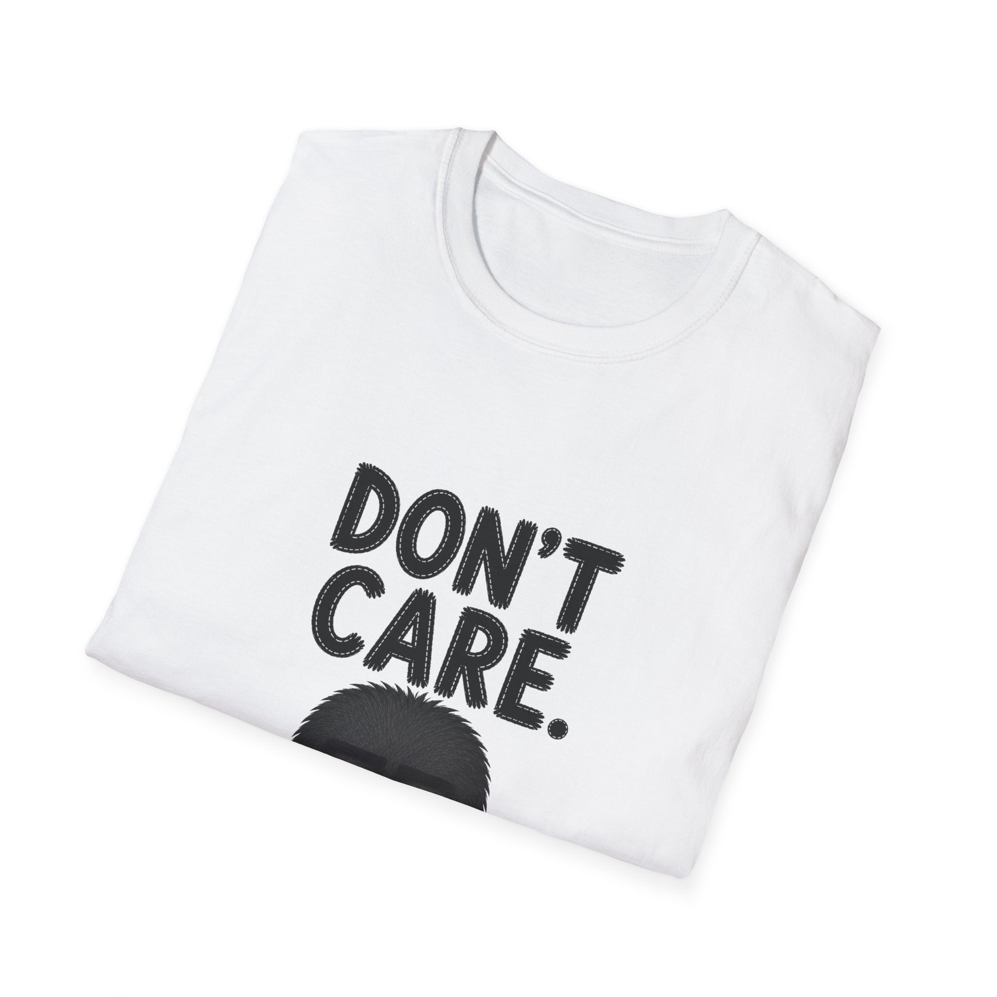 Don’t Care T-Shirt — Funny Grumpy Character Graphic Tee