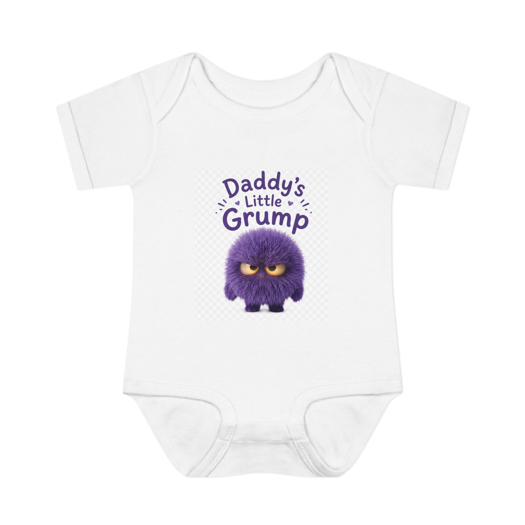 Infant Bodysuit - "Daddy's Little Grump" Cute Purple Grump Baby Onesie